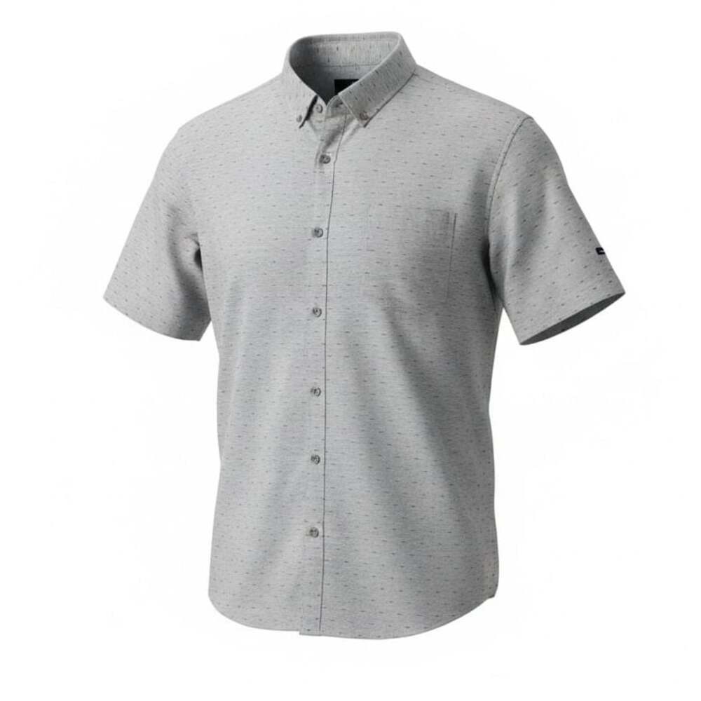 Molokai Surf Co Button Down Shirt Mens XXL Grey‎  Mustache Print Short Sleeve